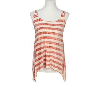 Motherhood Maternity Woman's Shark Bite Red & White‎ Stripe Tank Top Size XS